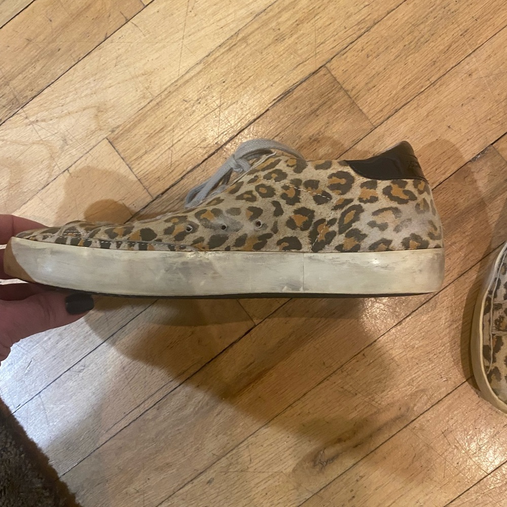 Golden goose superstar leopard print sneakers. Glittered star. Size 38 - Picture 4 of 13